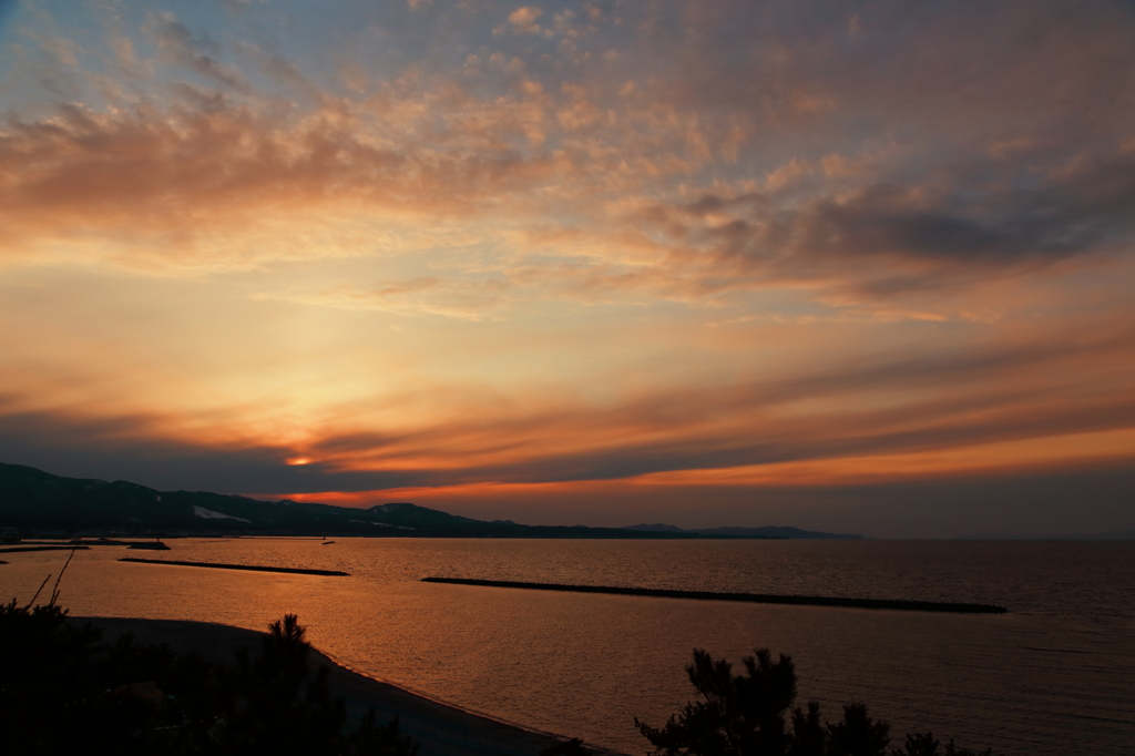 十符ヶ浦の夕景