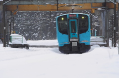 濡れ雪の朝