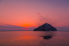夕景の湯の島