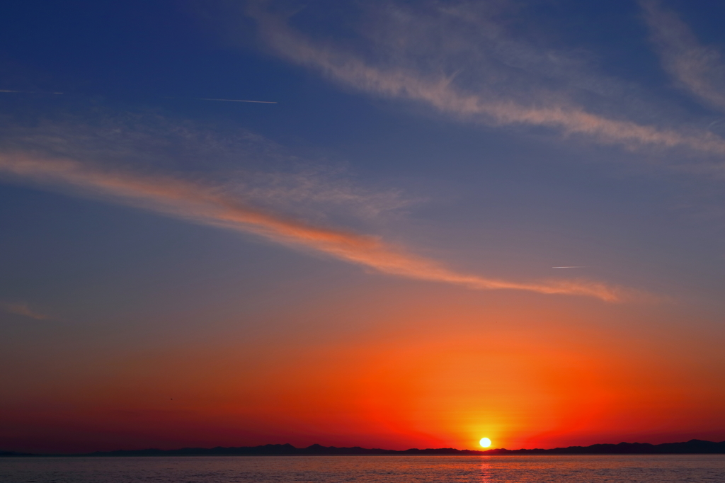 半島に沈む夕日
