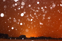 Red night sky