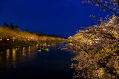 夕闇の弘前公園西濠 夕闇の弘前公園西濠