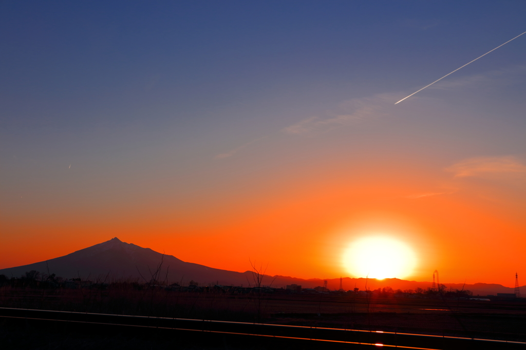 ちょっと大きめの夕日