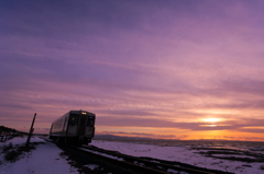 Dramatic Sunset Train I