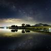 深夜の水鏡