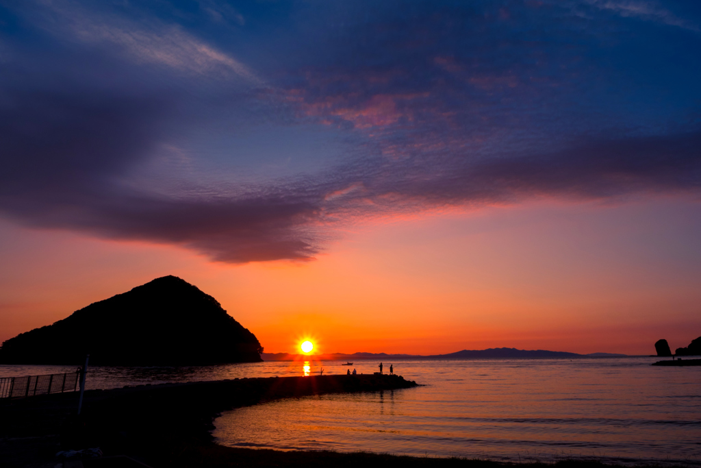 夕暮れの浅虫