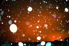 Snow at night -Red-