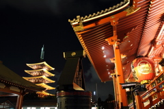 浅草寺にて