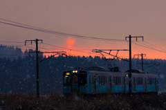 Sunrise of snow train