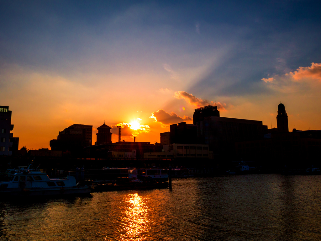 横浜の夕焼け