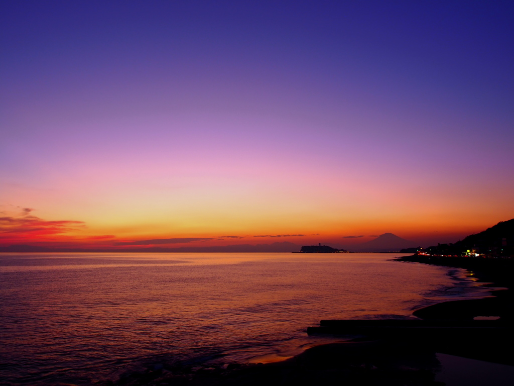 夕暮れの稲村ヶ崎 I