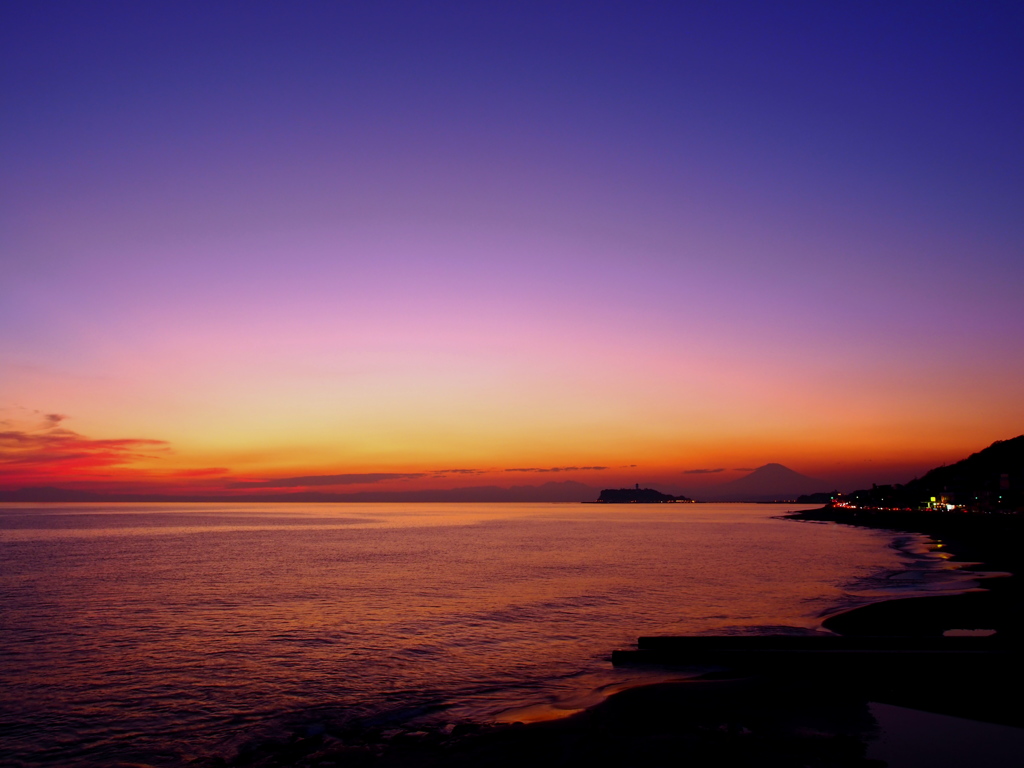 夕暮れの稲村ヶ崎 I