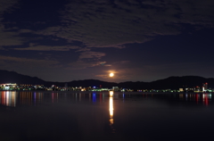 朝3時の琵琶湖