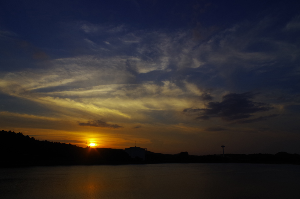 夕暮れの青空