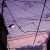 都会の夕焼け