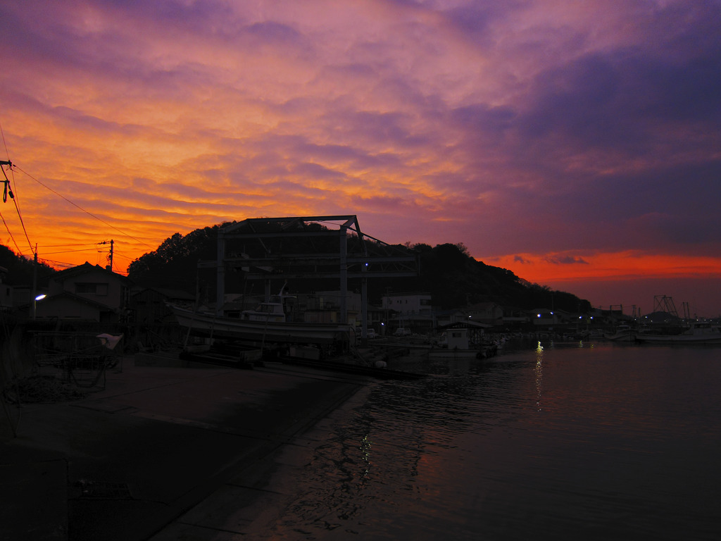漁港の夜明けⅡ