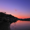 漁港の夜明け