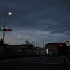 夜明け前の交差点