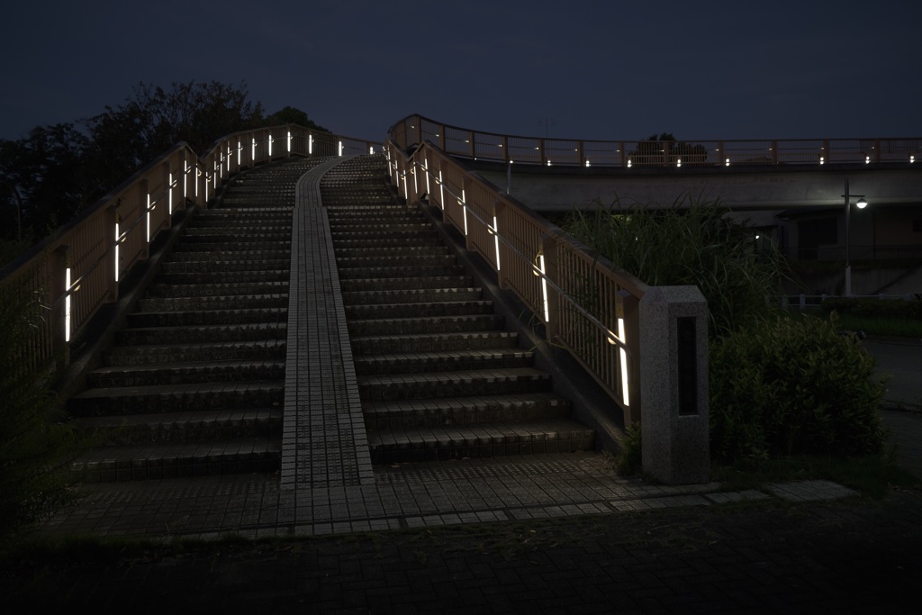 夜の歩道橋