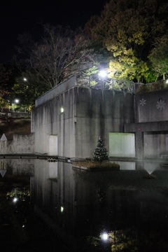 水上のクリスマスツリー