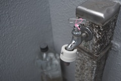 ピンクの髪飾り