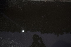 水溜まりの中の誰か