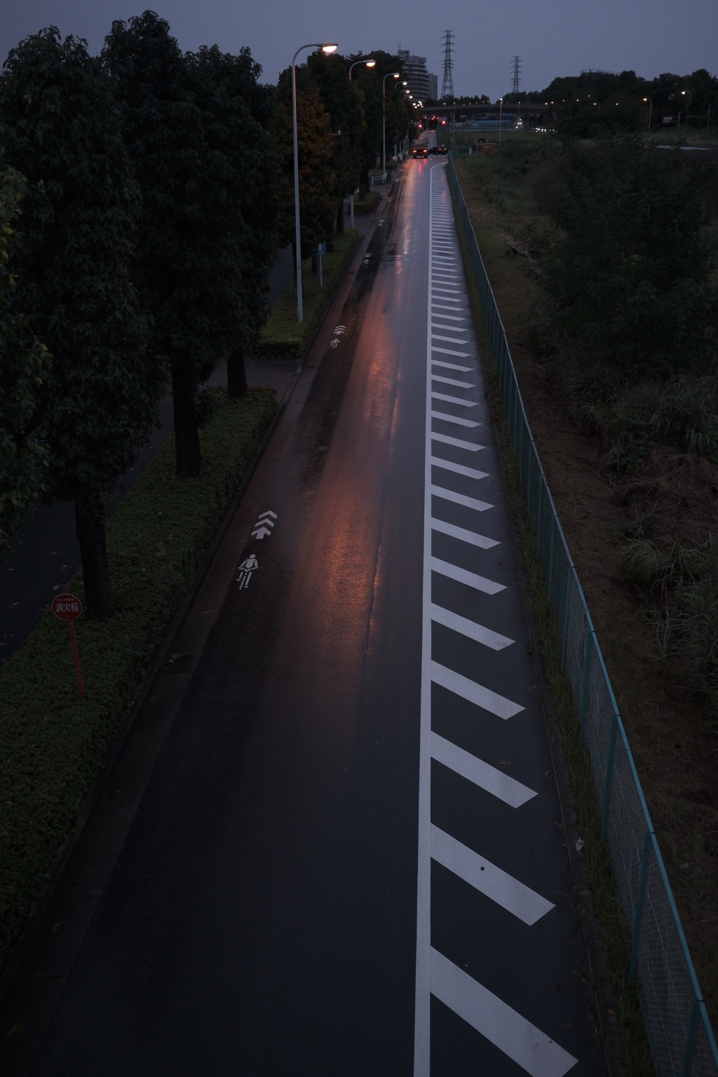 雨上がりの灯り