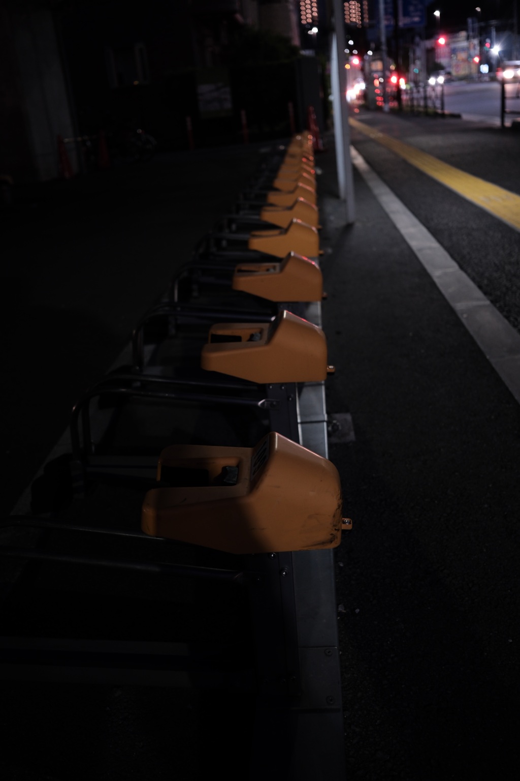 夜の駐輪場