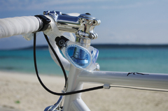 自転車で海水浴