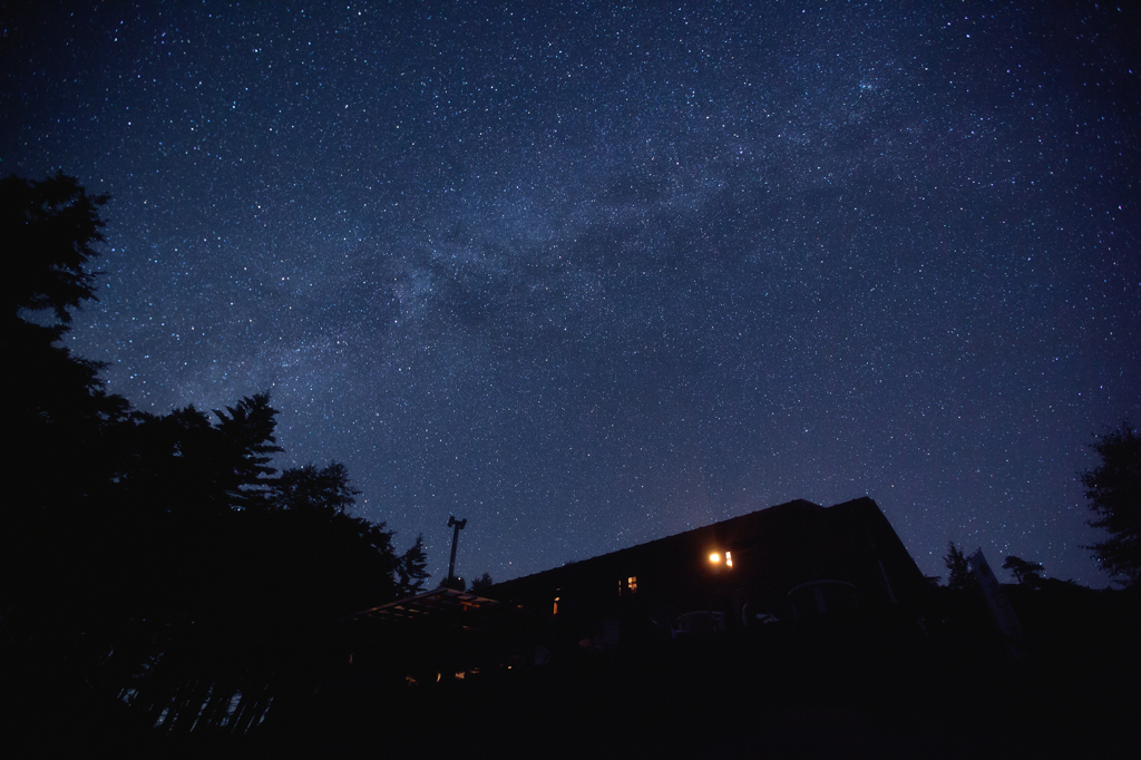The Milky Way on the hut