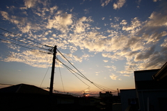 夕日の空