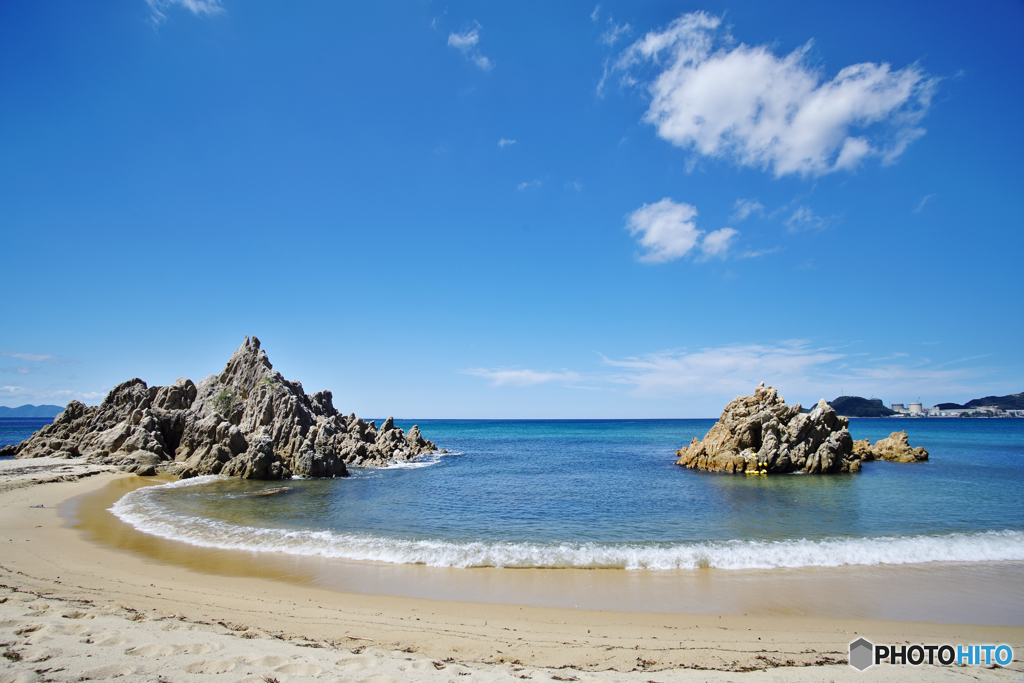 晩夏の水晶浜