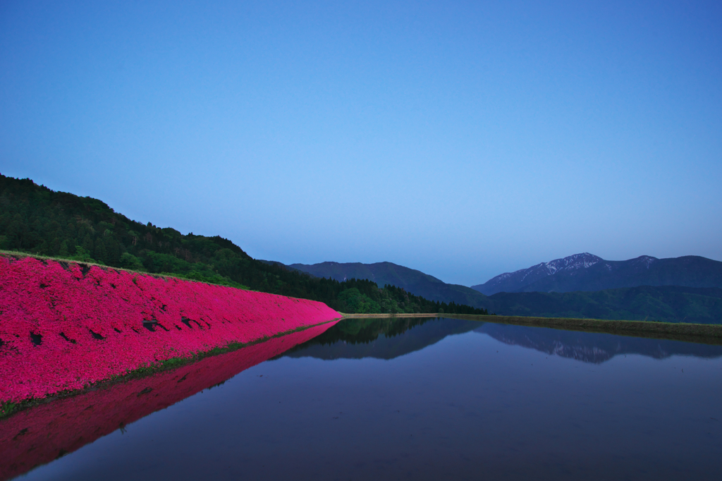 夕暮れの荒島岳