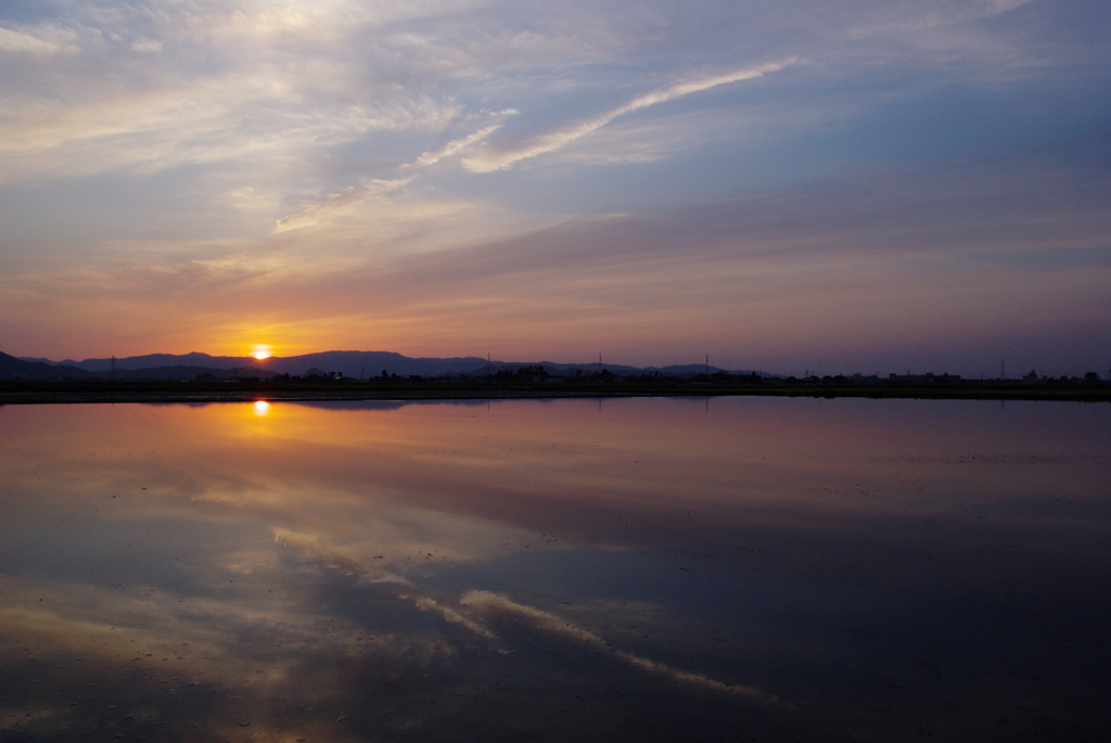 田園夕景／無風