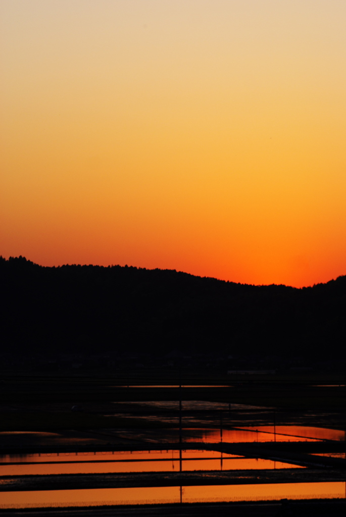我が家の夕暮れ