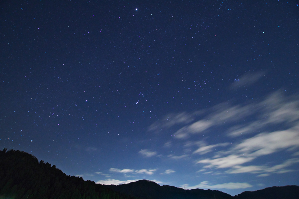 撮り始めの夜空