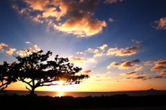 美ら海からの夕日３