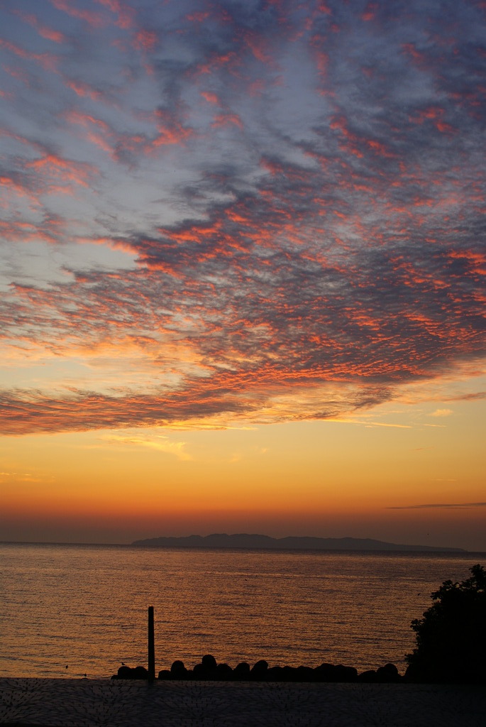 笹川流れの夕焼け