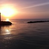 フェリーからの夕日