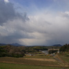 明日香から二上山・畝傍山を望む