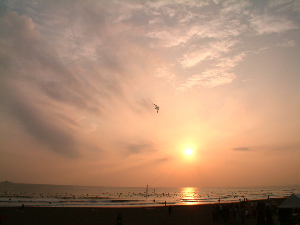 夕風の中で
