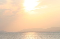 淡い夕焼け