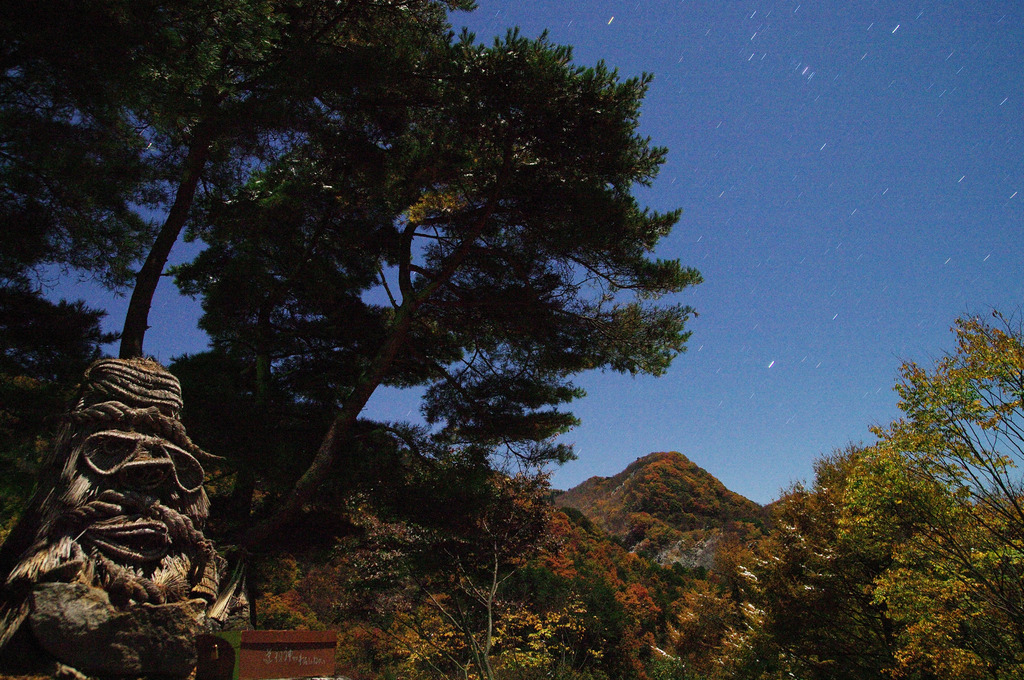 芦ノ尻道祖神と昇るシリウス