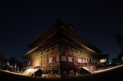 月夜の善光寺 御開帳