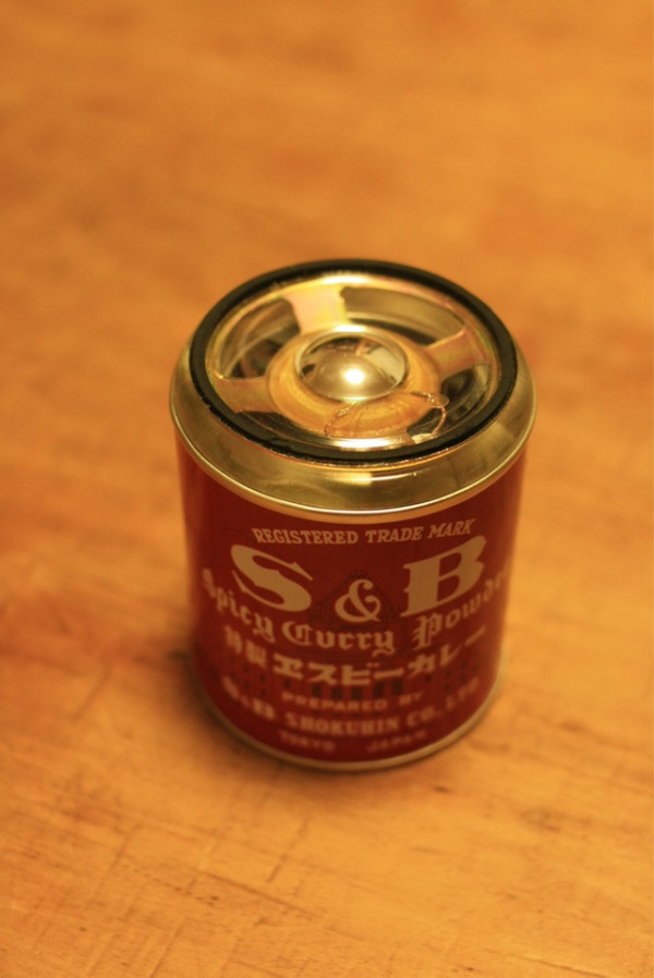カレー缶のスピーカー