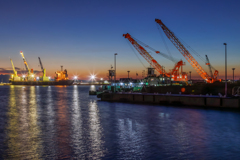the Reflection of Light at Miike Port