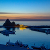 夕暮れのオホーツク海