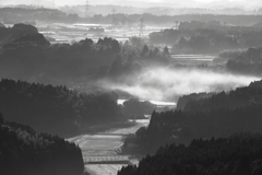 里山の朝