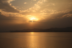 浜名湖の夕方