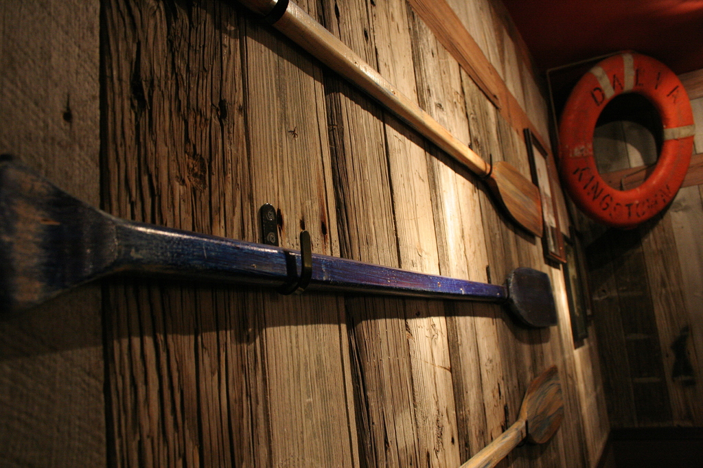 A timeworn oar